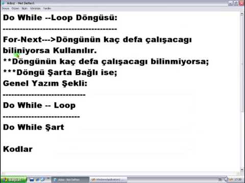 Do While ile Do Until döngüsünün arasındaki fark nedir?