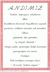 ANDIMIZ NE MUTLU TÜRKÜM DİYENE